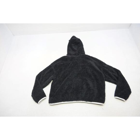 Nike Sherpa Hoodie Jacket Black Pull Over Sweater Womens Size Medium - Picture 12 of 12